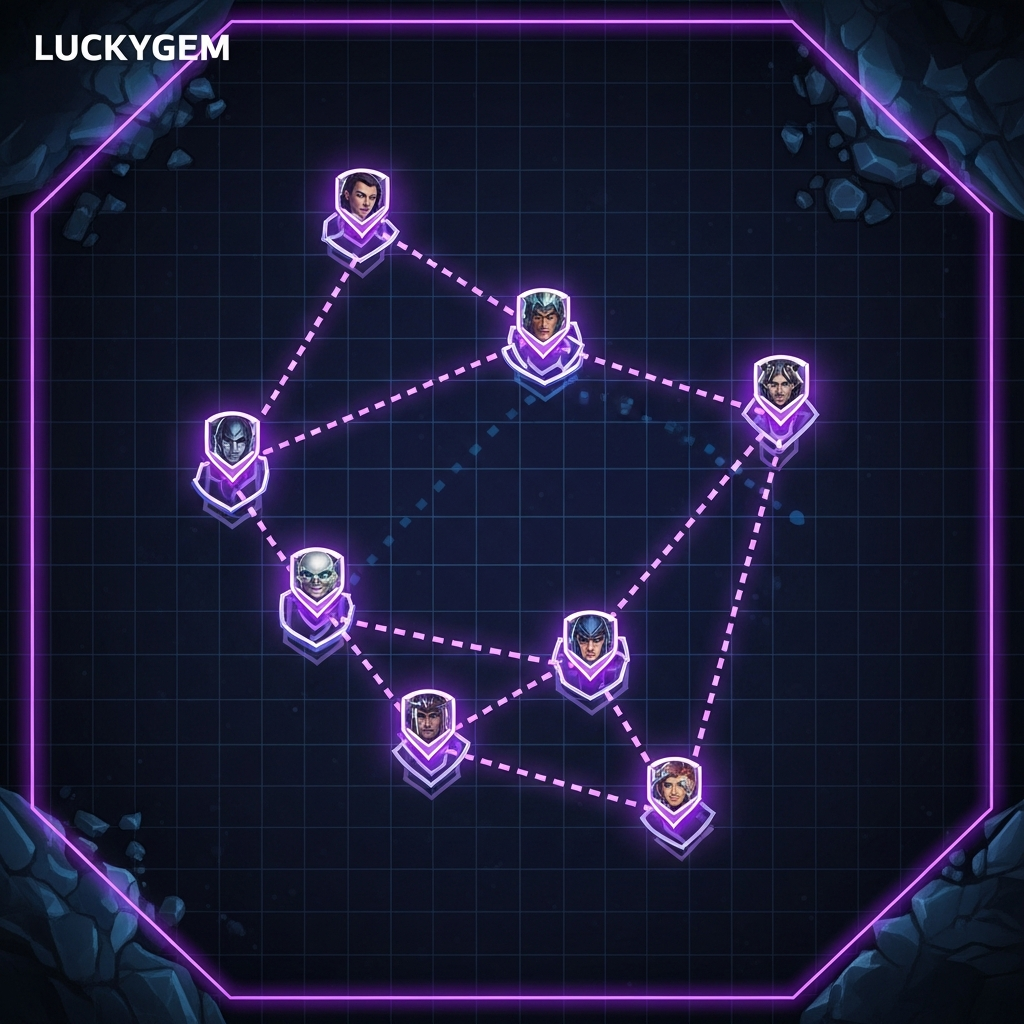 Luckygem gameplay strategy diagram